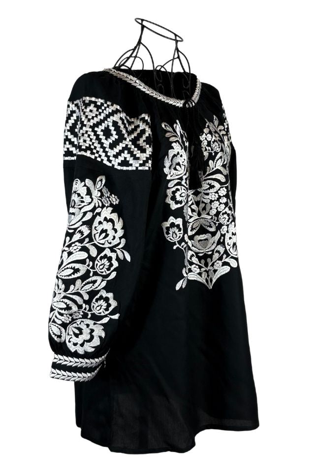 Bluza tip ie dama R24, negru/alb