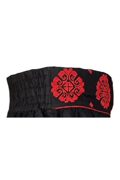 Fusta dama cu model F3, negru/rosu, XL