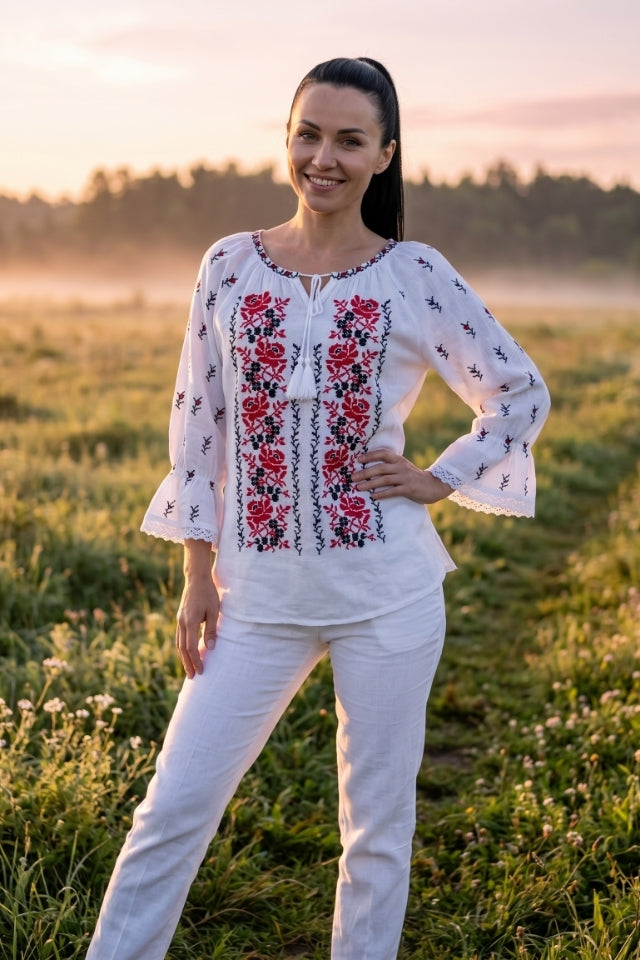 Bluza dama IU26 alb optic