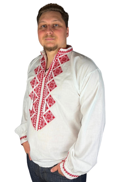 Ie barbati IU26 alb/rosu