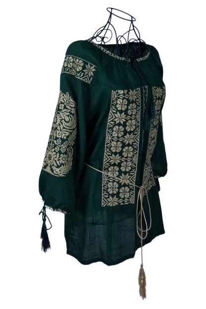 Bluza dama tip ie 024, verde/auriu