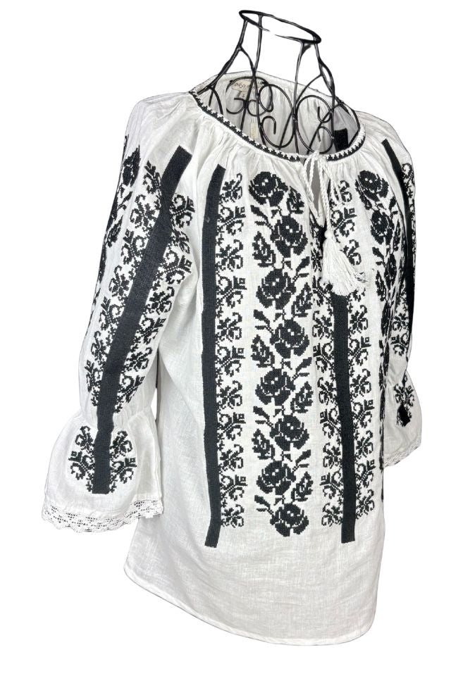 Bluza dama A26 alb/negru