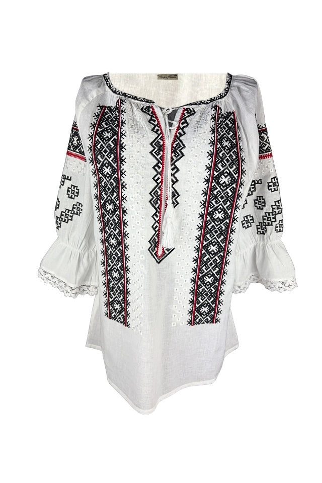 Bluza dama SE26F alb/negru
