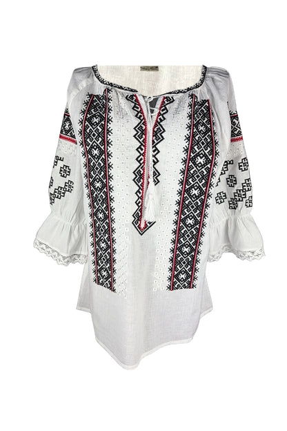 Bluza dama SE26F alb/negru