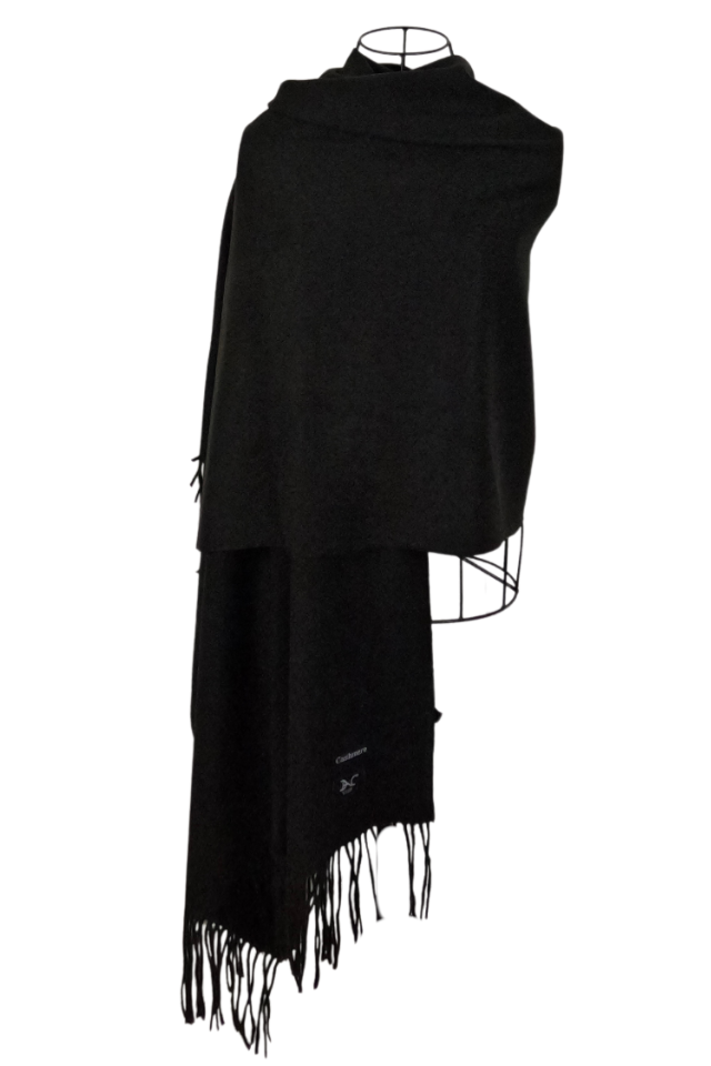 Fular dama uni 24, 180x70cm, negru