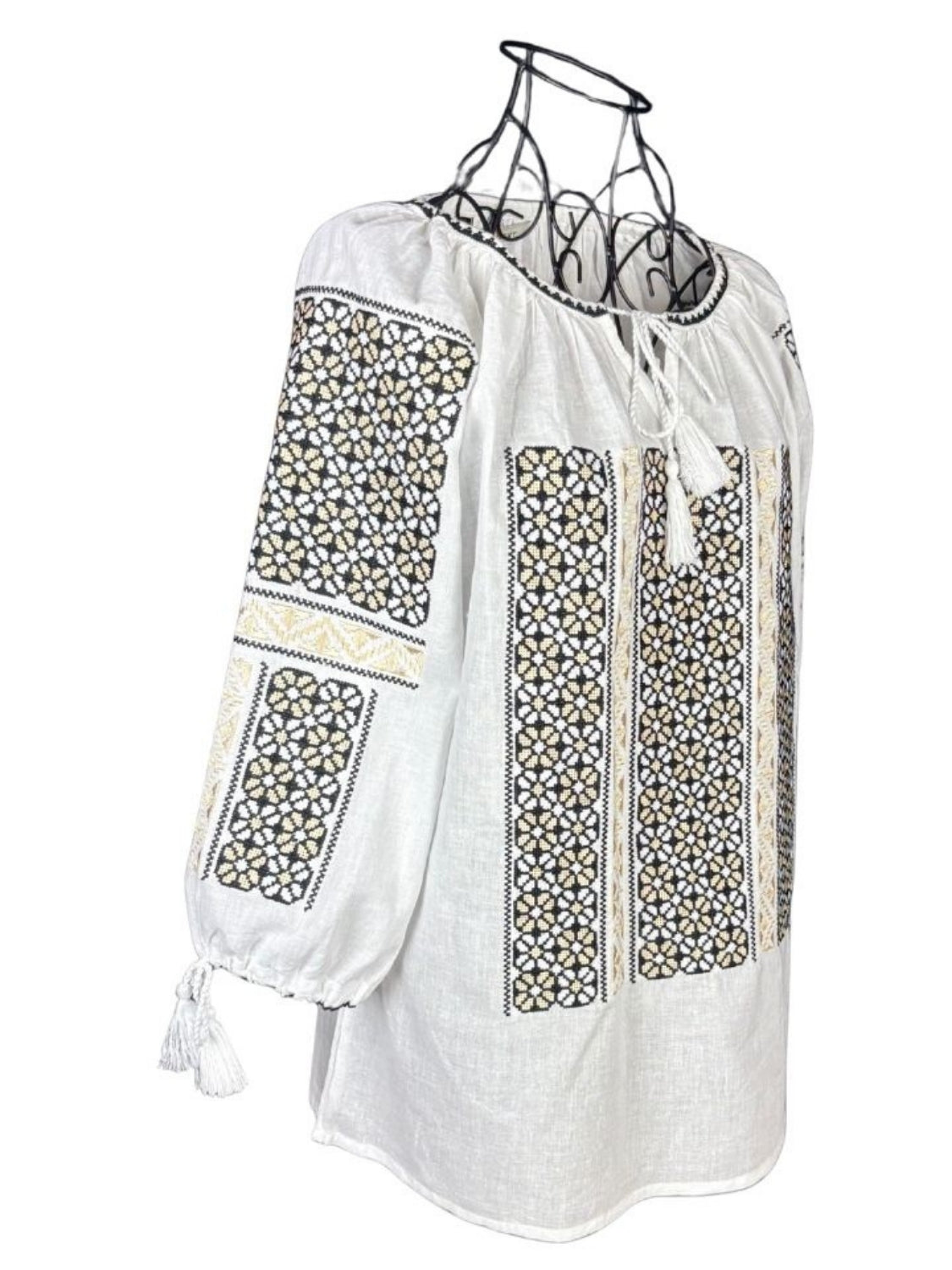 Bluza dama A26 alb/bej