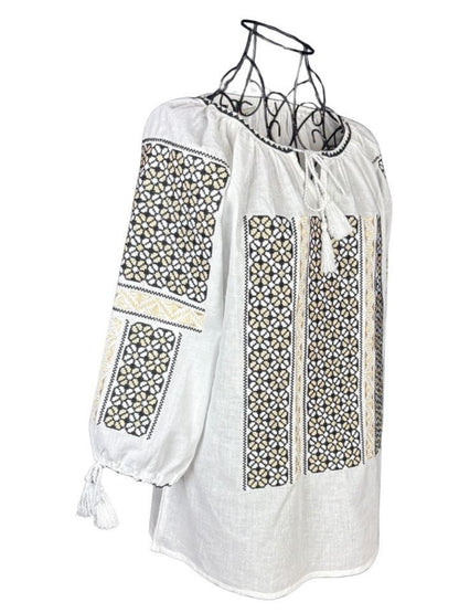 Bluza dama A26 alb/bej