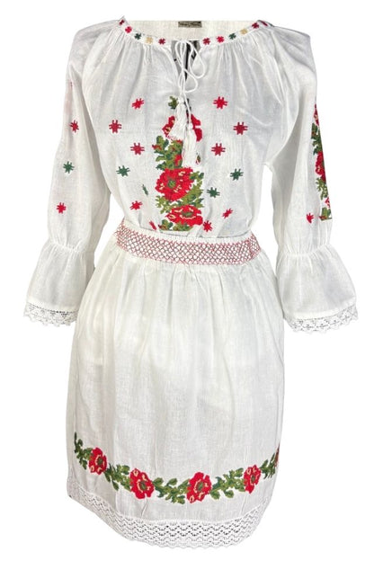 Rochie fete tip costum CPC alb/bej
