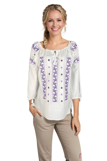Bluza dama RSL5 alb/mov