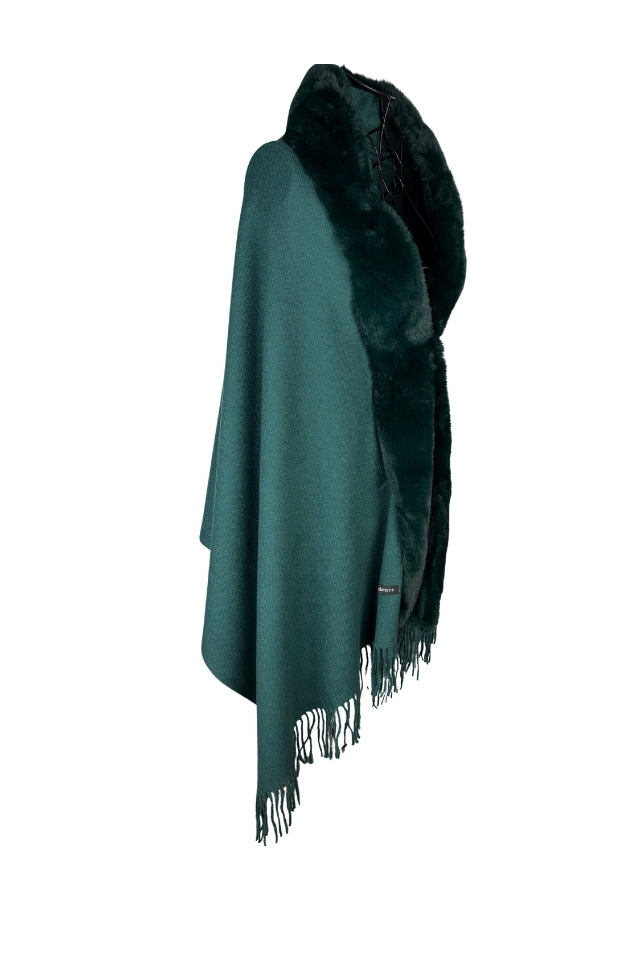 Fular dama tip poncho S verde