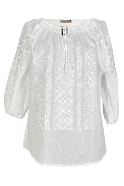 Bluza tip ie dama B23, alb creta