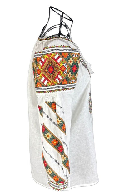 Bluza dama DF alb/portocaliu