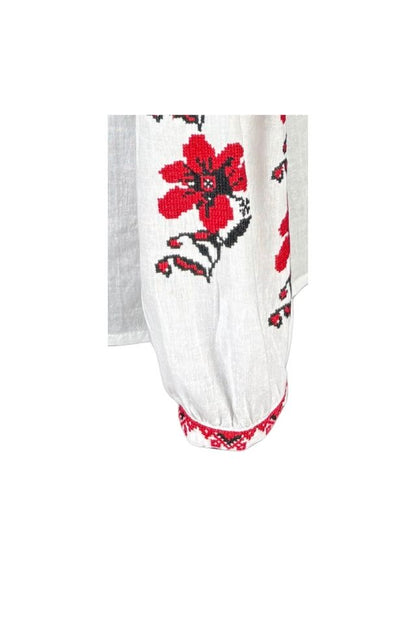 Bluza dama tip ie I26 alb/rosu