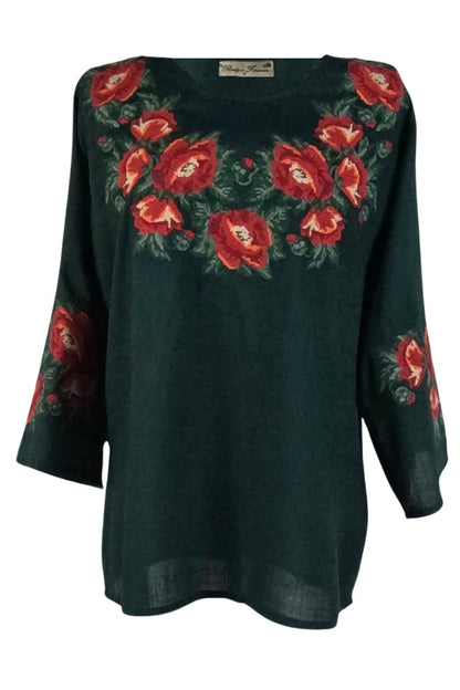 Bluza tip ie R24D, verde/rosu