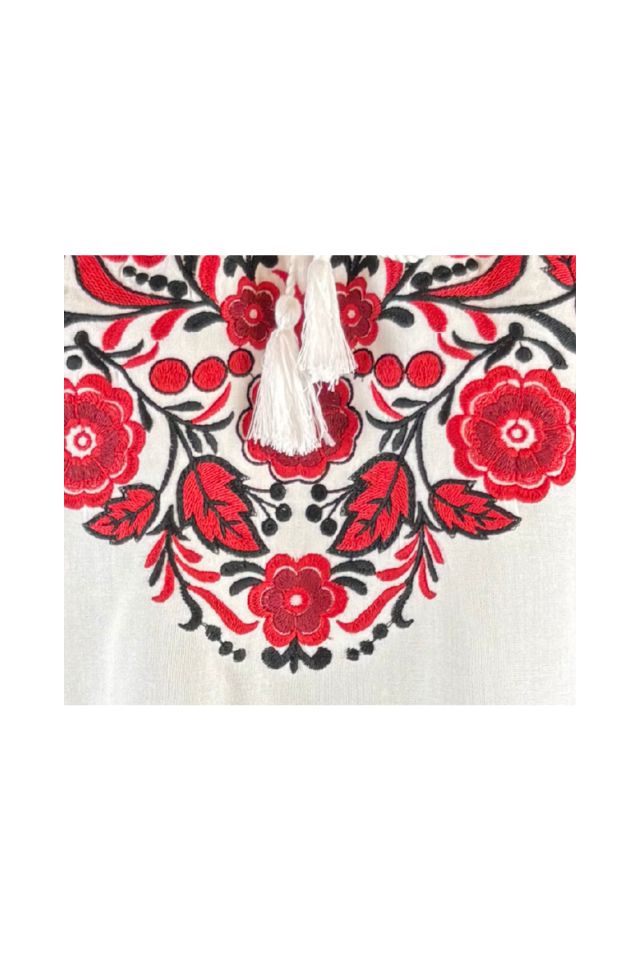 Bluza tip ie dama R25 alb crystal/rosu