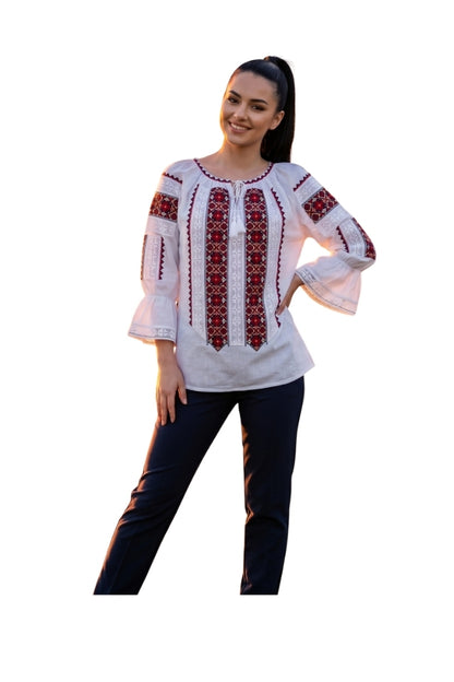 Bluza dama 2IU26 alb/bej