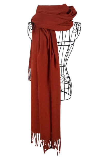 Fular dama uni 24 180x70 cm, caramiziu