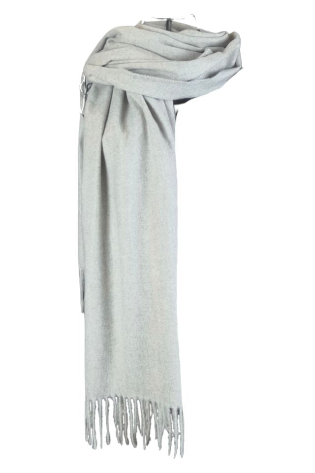 Esarfa tip sal din casmir gri perlat