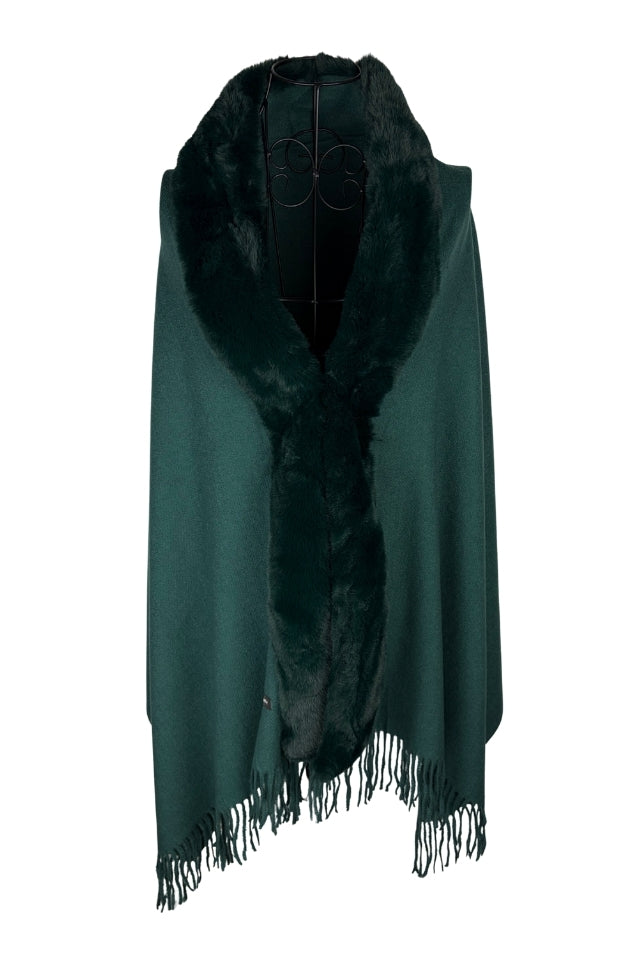 Fular dama tip poncho S verde