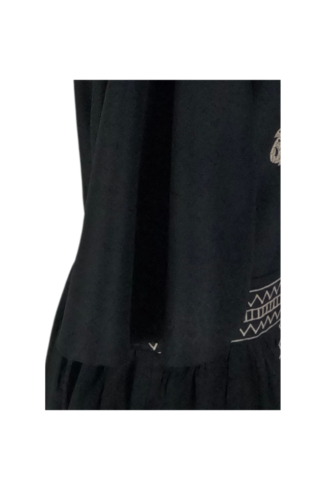 Rochie traditionala dama R, negru/bej