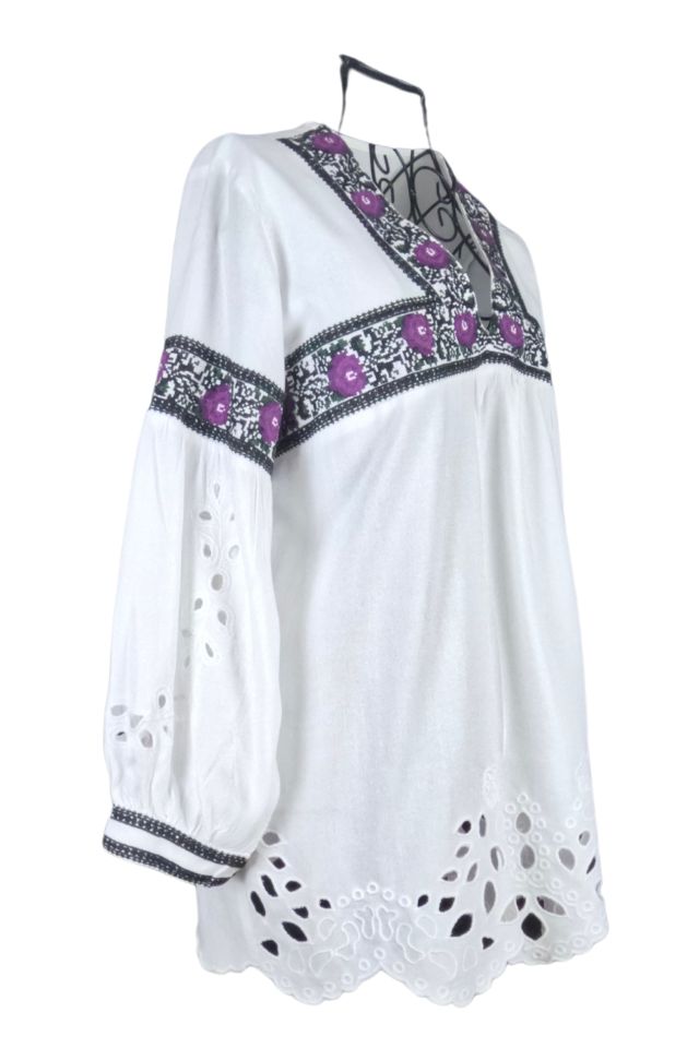 Bluza tip ie dama ML185 alb/mov