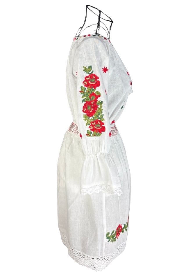 Rochie fete tip costum CPC alb/bej