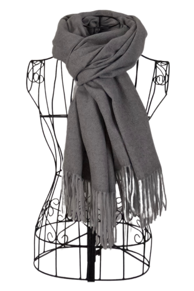 Fular dama uni 24, 180x70cm, gri
