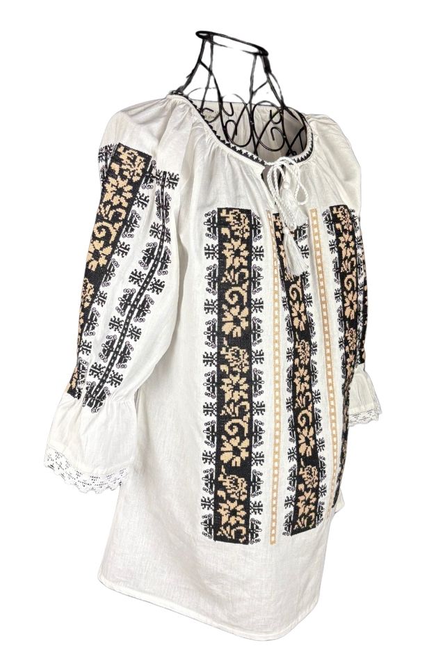 Bluza dama tip ie R256  alb/crem