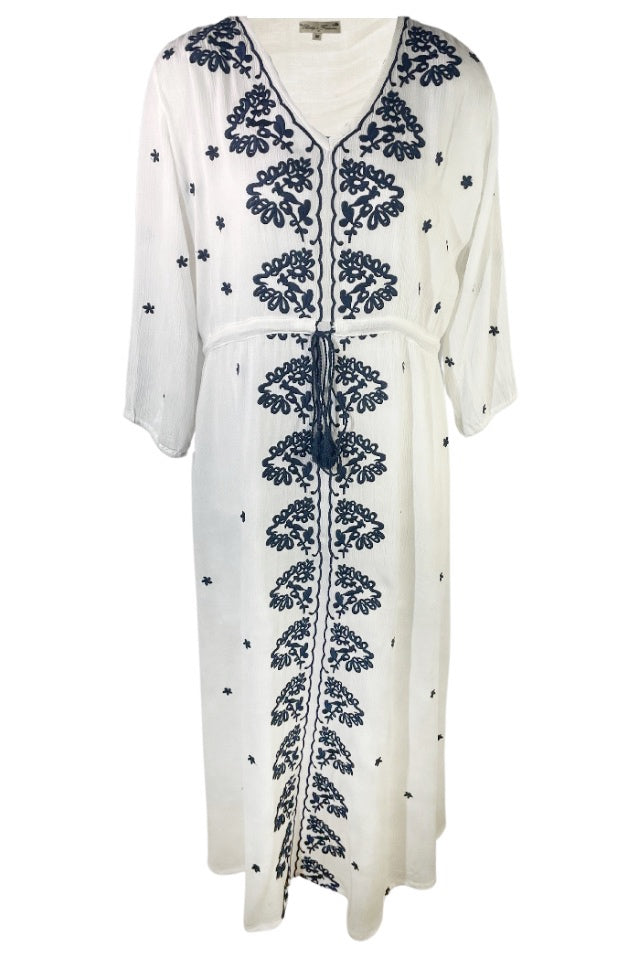 Rochie dama casual RL24, alb/gri