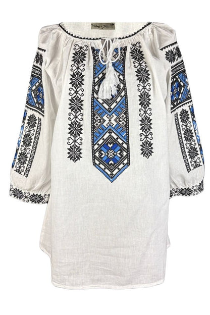 Bluza dama tip ie R25 alb fildes/rosu cireasa