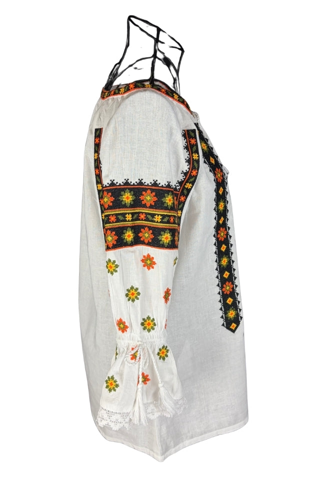 Bluza dama 2IU26 alb/portocaliu