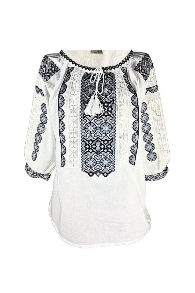 Bluza dama SE26F alb/gri