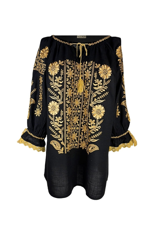 Bluza dama O26F negru/bej