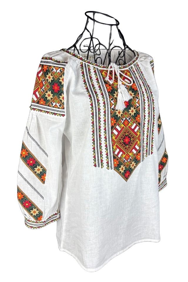 Bluza dama DF alb/portocaliu