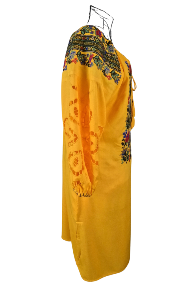 Rochie traditionala dama R, galben
