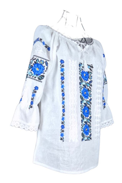 Bluza tip ie dama R46 alb/galben