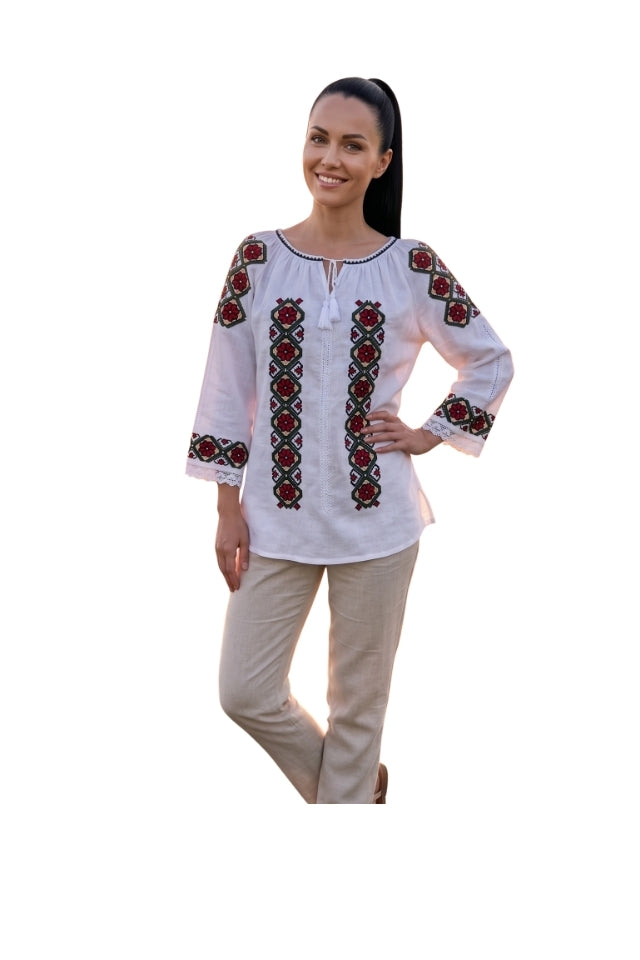 Bluza dama 2IU26 alb/crem