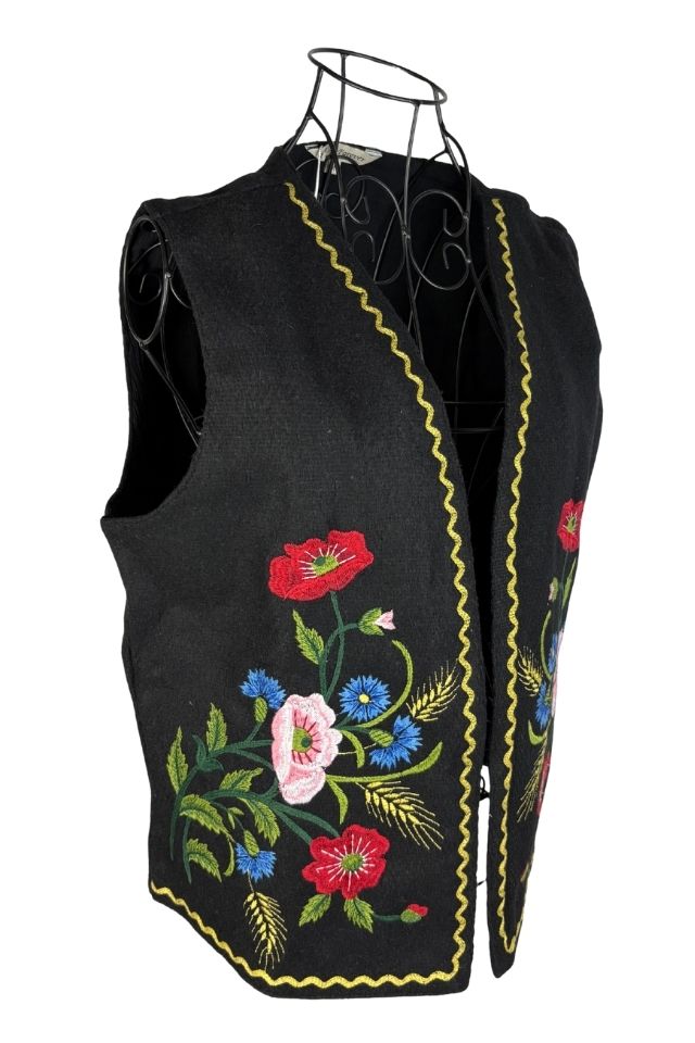 Vesta fete VF negru/rosu