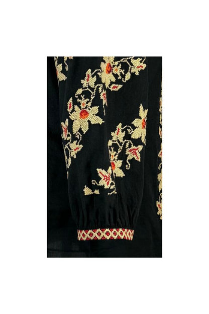 Bluza tip ie dama R24, negru/portocaliu