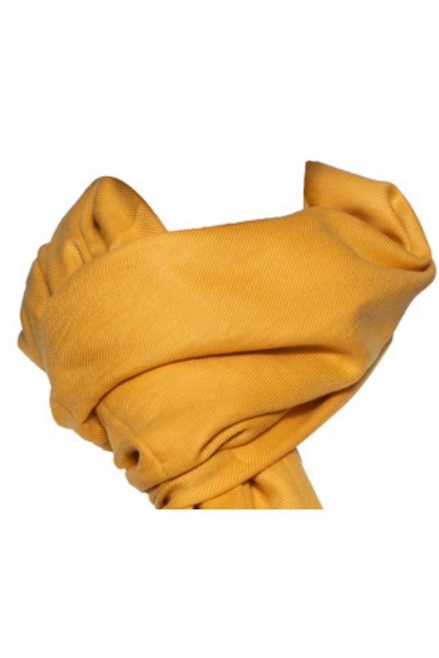 Esarfa tip sal din casmir, galben