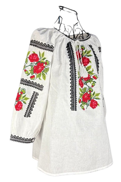 Bluza dama tip ie 257 alb/roz