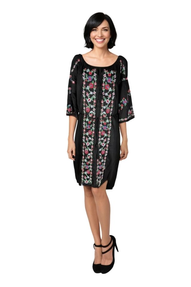 Rochie dama S25 negru/mov