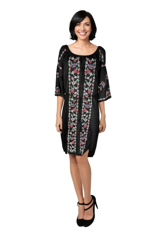 Rochie dama S25 negru/mov