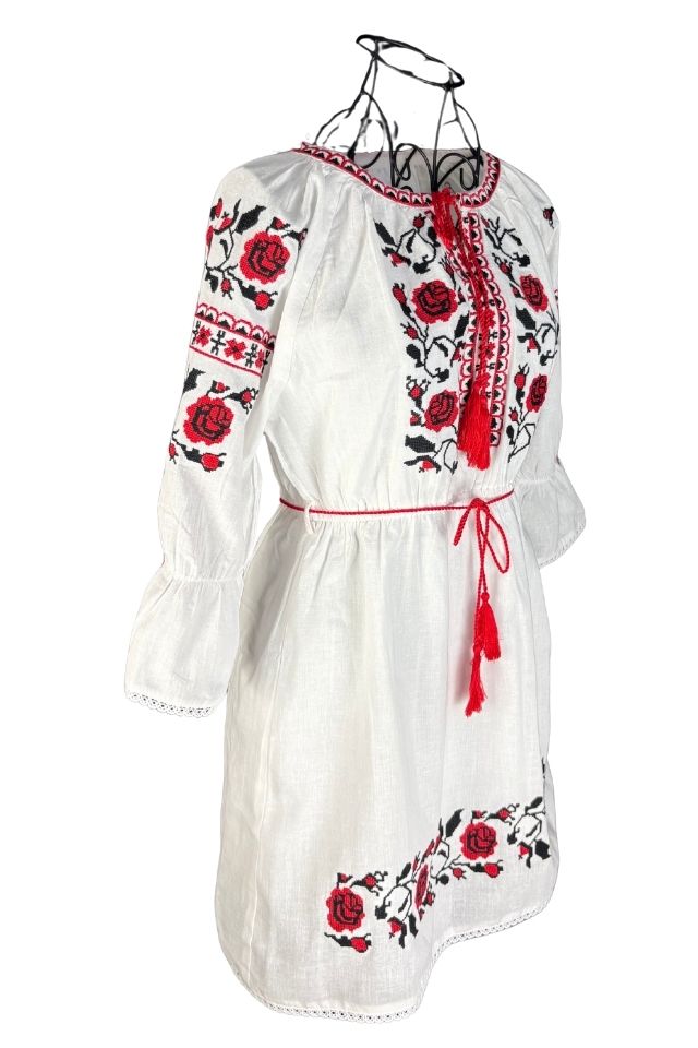 Rochie fete CPC alb/rosu