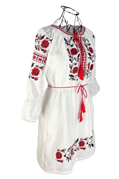 Rochie fete CPC alb/rosu
