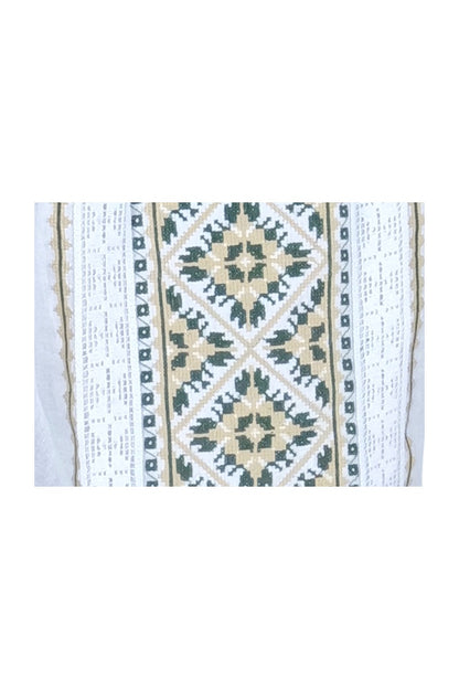 Bluza tip ie dama RDB2, alb pur/verde