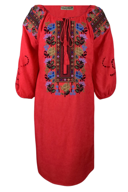 Rochie traditionala R24, rosu