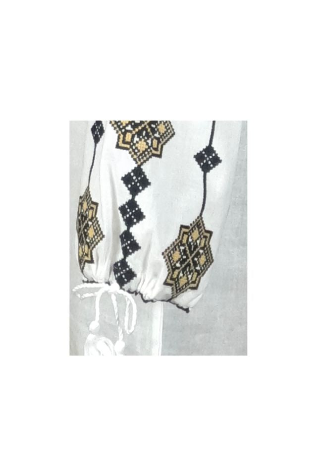 Bluza dama tip ie 024, alb crystal/bej