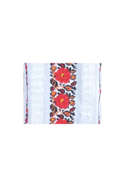 Bluza tip ie dama R46 alb crystal/rosu