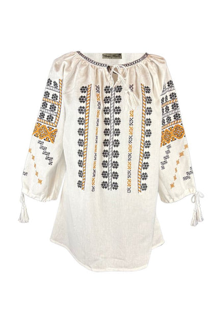 Bluza tip ie dama R25 alb/gri